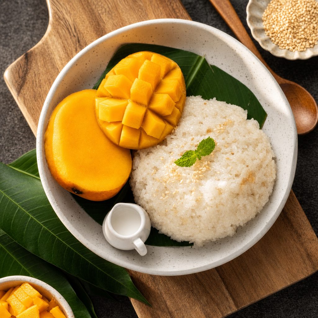Mango with Sweet Sticky Rice.
